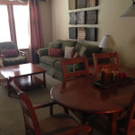 Living area at a condo at Solitude Mountain Resort