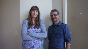 Director Cheryl Ann Cluff and playwright Matthew Ivan Bennett, 'Radio Hour Episode 9: Grimm.' Photo: Rick Pollock.