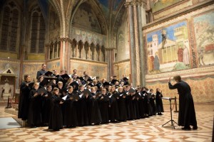 Madeleine Choir School choristers at Assisi Basilica. (Photo by Butch Adams.)