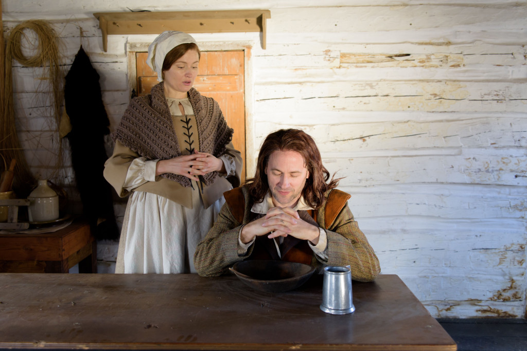 Claire Brownell (Elizabeth Proctor) and Fletcher McTaggart (John Proctor). Photo courtesy Alexander Weisman.