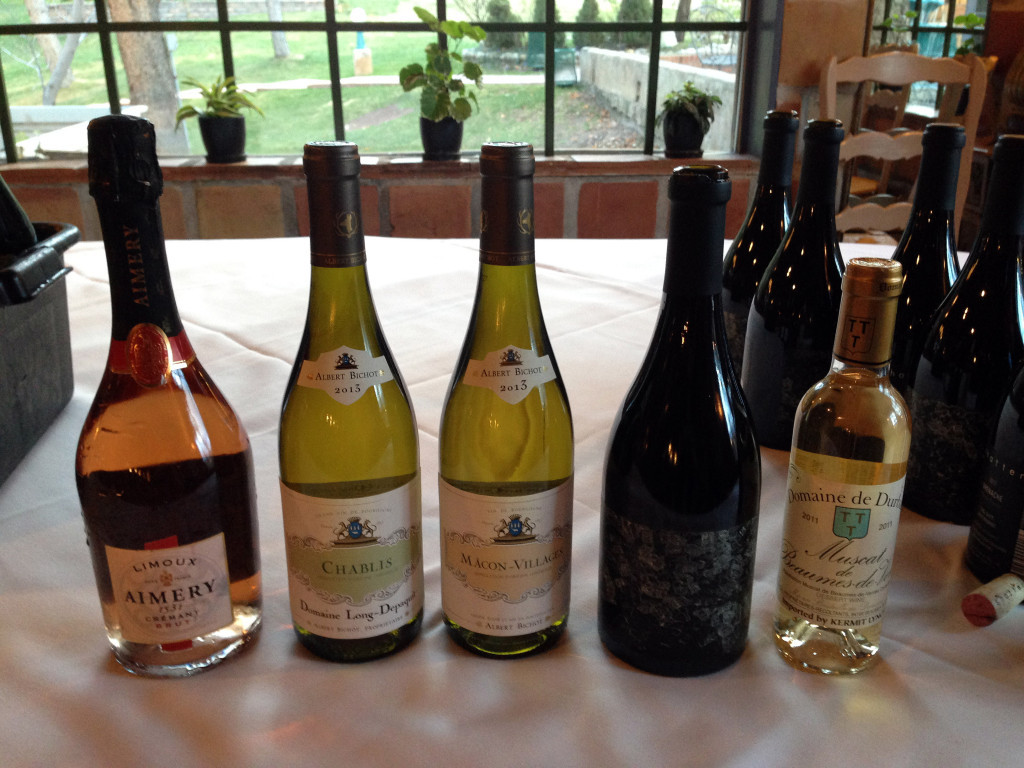 French Wine Scholar dinner wines
