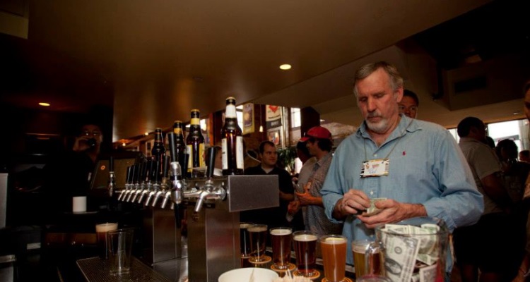 bar at squatters of farmers market kickoff party