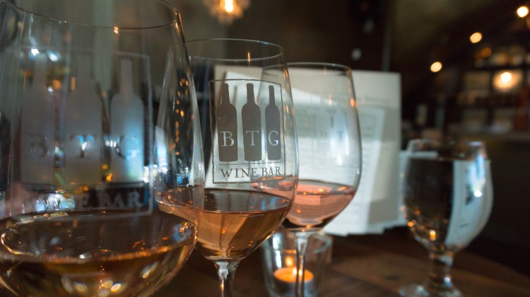 BTG wine bar rose flight