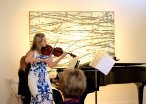 Kathryn Eberle, violinist, at the NOVA Chamber Music Series' Gallery Concert.