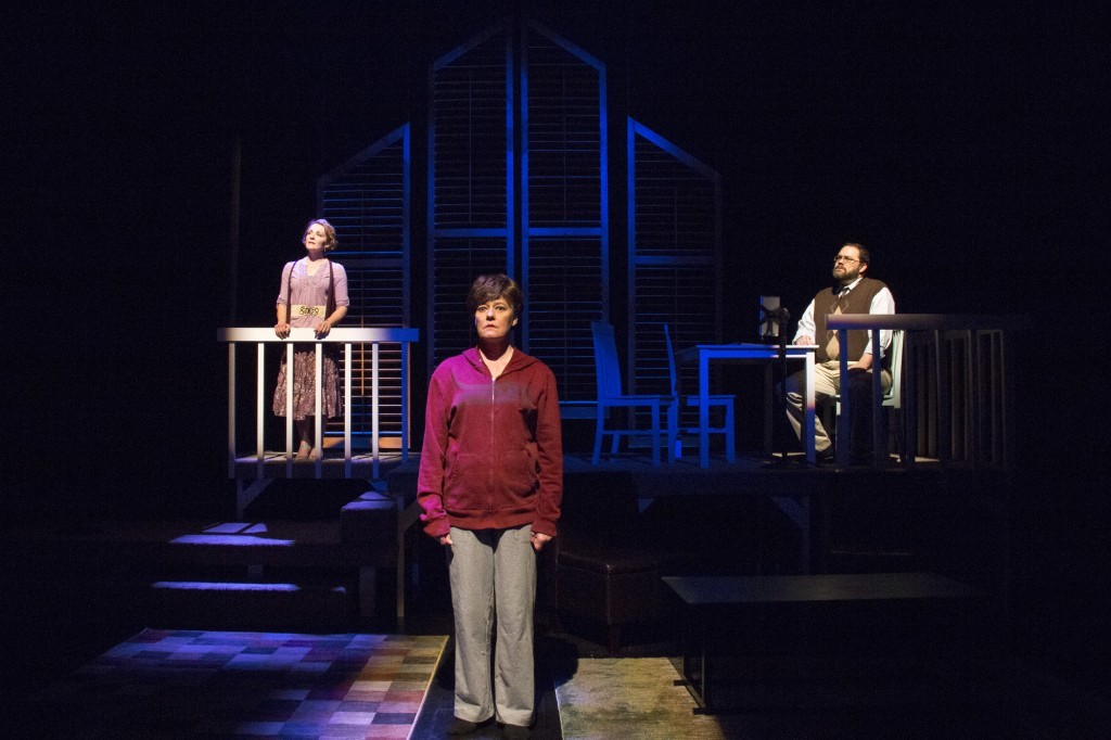 Susanna Florence, Jeanette Puhich and Dave Hanson, Kingdom of Heaven, Book, lyrics and music by Jenifer Nii and Dave Evanoff, respectively, Plan-B Theatre, directed by Jerry Rapier. Photo: Rick Pollock.